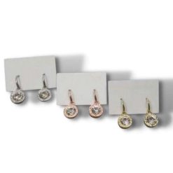Detailed Earrings - Round Stone Earrings