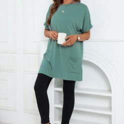Casual Oversized T-Shirt with Pockets | Mature Women's Tunics